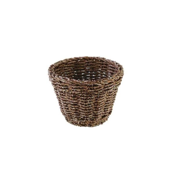 CESTINO PANE TONDO Ø 13 cm - H. 10 cm Pp MARRONE -