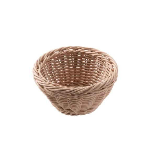 CESTINO PANE TONDO Ø 16 cm - H. 8 cm POLYRATTAN BEIGE