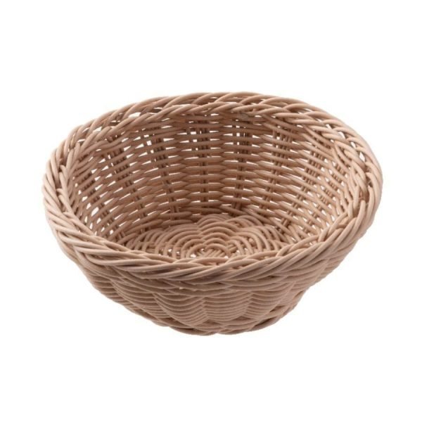 CESTINO PANE TONDO Ø 20 cm -  H. 8 cm POLYRATTAN BEIGE