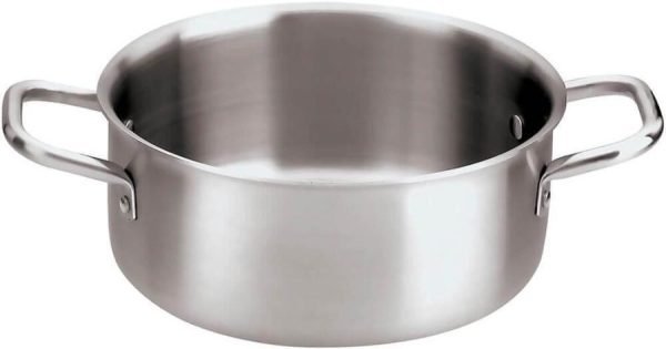 CASSERUOLA BASSA 2 MANIGLIE Ø cm 28 INOX H. 9,5 cm - 5,8 LT