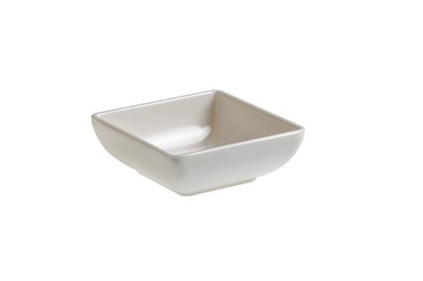 CIOTOLINA FINGERFOOD QUADRATA IN MELAMINA COLORE BIANCO 7,5x7,5x2,7 cm 70 ml