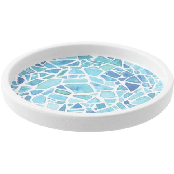MOSAIC PIATTO PIANO MELAMINA Ø 14 cm H. 1,8 LIGHT BLUE