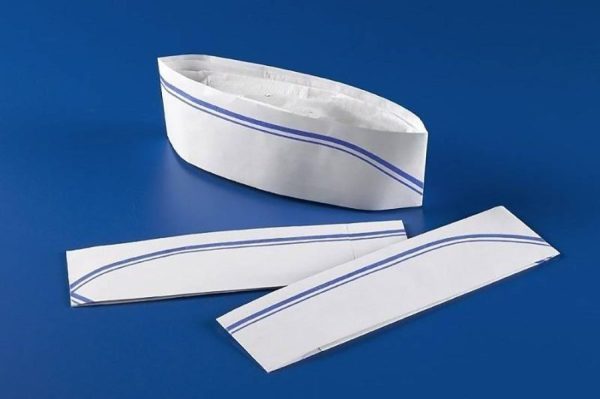 CAPPELLO A BUSTINA ELITE IN CARTA COLORE BIANCO 28,2x9 cm