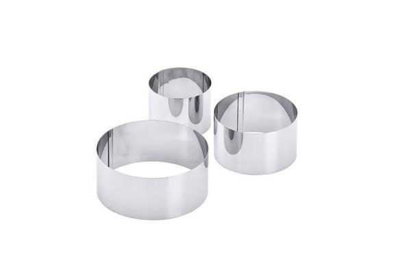 COPPAPASTA TONDI ACCIAIO INOX Ø 6-8-10X4,5H cf 3 pz