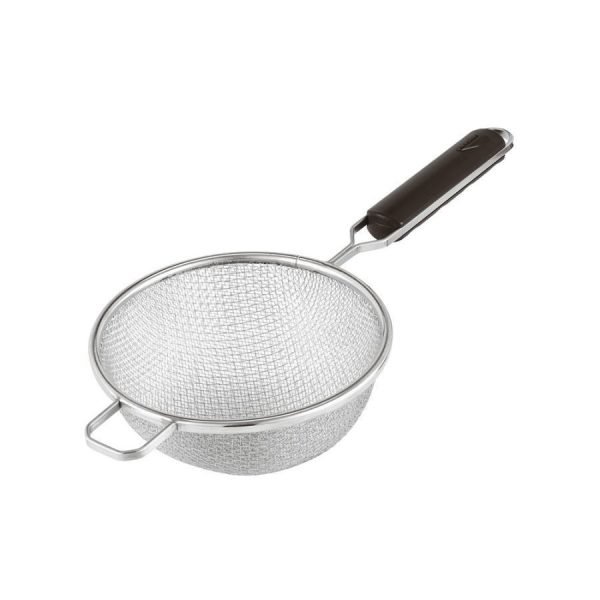 COLAPASTA DOPPIA RETE  Ø 18 cm INOX MANICO ABS